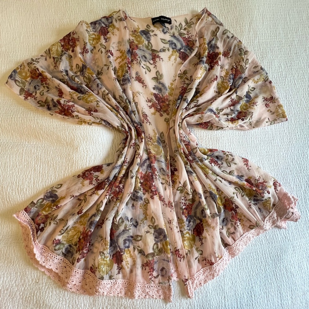 Pink Floral Kimono